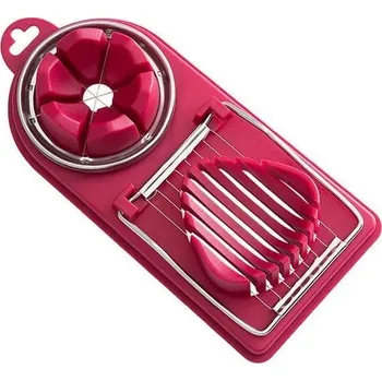 Kráječ na chleba Nerezový kráječ na vejce - Červená-2