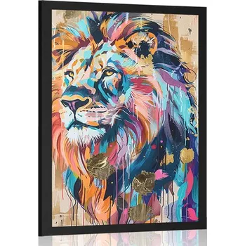 Plakát Dovido Plakát lev s imitací malby