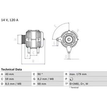 Alternátor BOSCH Alternátor BO 0986040360 + DOPRAVA ZDARMA!