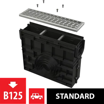 Alcadrain Rošt pro venkovní žlab AVZ102 pozink svarek B125 0,5m