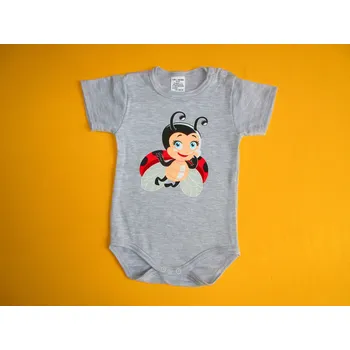 Kojenecký body Arex, ČR Body krátký rukáv Beruška potisk Barva: šedá, Velikost: 74