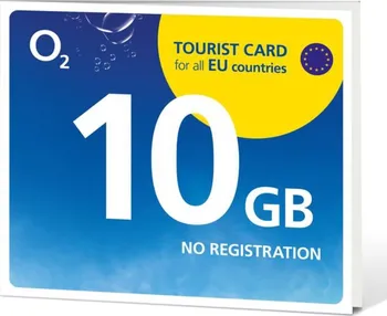 SIM karta O2 Tourist Card s kreditem 50 Kč a 10 GB dat