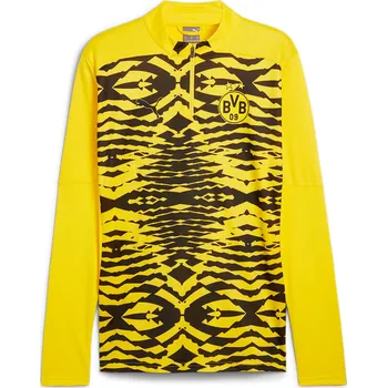 Pánská móda Triko s dlouhým rukávem Puma BVB Prematch 1/4 Zip Top 777600-01 Velikost XXL