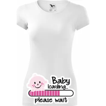 ON-DESIGN Dámské tričko s BABY loading... Velikost: L, Barva: bílá