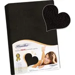 Froté prostěradlo 180x200 cm černá