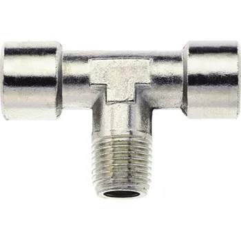 Instalatérský materiál TS T-šroubení 2xG1/2" vnitřní, R1/2" vnější poniklovaná mosaz