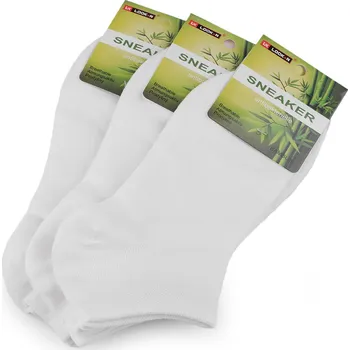 Dámské ponožky Dámské bavlněné ponožky kotníkové, barva 5 (vel. 35-38) bílá