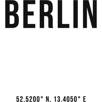 Plakát Plakát, Obraz - Berlin simple coordinates, Finlay & Noa