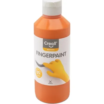 Vodová barva Prstové barvy Creall Happy - oranžová / 250 ml