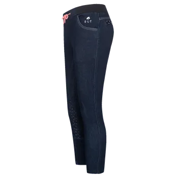 Jezdecké kalhoty ELT Dětské jezdecké legíny Lucky Lia Jeans Barva: Tmavě modrá, Velikost: 116