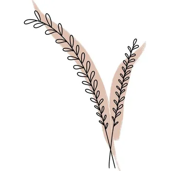 Plakát Plakát, Obraz - Leaf line art, Veronika Boulová