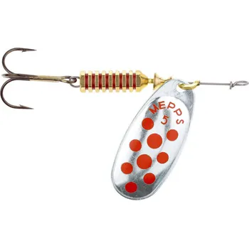 Umělá nástraha Rotační třpytka Mepps Comet Decore Vel.5 11g Stříbrná/Červené tečky