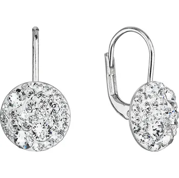 Náušnice EVOLUTION GROUP CZ Stříbrné náušnice s krystaly Swarovski, crystal - 31315.1