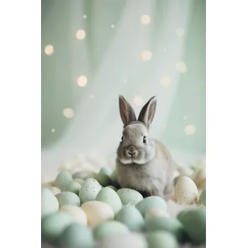 Plakát Plakát, Obraz - Bunny and Pastel Eggs, Treechild