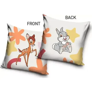 Povlak na dekorativní polštářek POVLAK NA POLŠTÁŘEK BAMBI A ZAJÍČEK DUPÍK