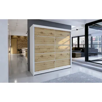 Šatní skříň Skříň Taisa IV 180 bílá/artisan