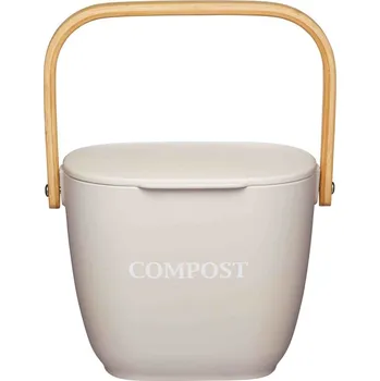 Kompostér Domácí kompostér z bambusového vlákna šedá 23x17x17