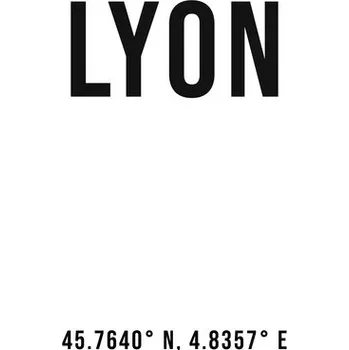 Plakát Plakát, Obraz - Lyon simple coordinates, Finlay & Noa