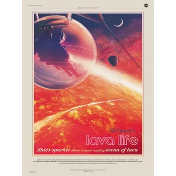Plakát Plakát, Obraz - Lava Life (Retro Intergalactic Space Travel) NASA