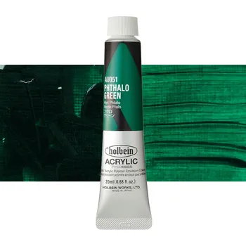 Vodová barva Akrylová barva Holbein Heavy Body - Phthalo Green Balení: 20 ml