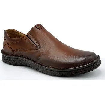 Pánská zimní obuv Pánské boty Klondike K258 hnědá, nadměrné velikosti (hnědé polobotky z pravé kůže v nadměrných velikostech)