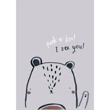 Plakát Plakát, Obraz - Peek a boo bear, Laura Irwin