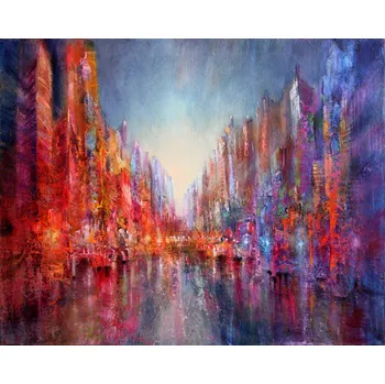 Plakát Plakát, Obraz - City at the riverside I, Annette Schmucker