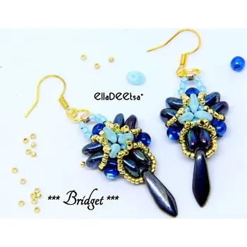 Korálek Náušnice Bridget č. 1200 - stavebnice