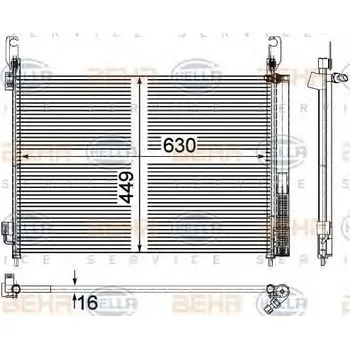 Výparník klimatizace BEHR HELLA SERVICE Kondenzátor klimatizace BHS 8FC 351 309-361 + DOPRAVA ZDARMA!