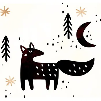 Plakát Plakát, Obraz - Little Winter Fox, Kubistika