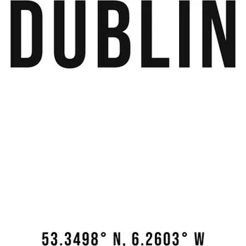 Plakát Plakát, Obraz - Dublin simple coordinates, Finlay & Noa