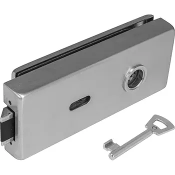 Dveřní kování TI - Zámek na skleněné dveře kování na sklo BB otvor 4025 OCS - Chrom broušený (96)