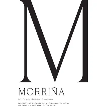 Plakát Plakát, Obraz - Morriña, Longing for home typography art, Blursbyai