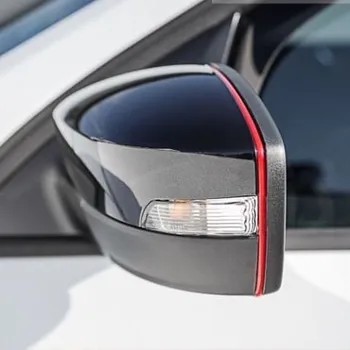 Tuning Milotec Designové červené lišty zpětných zrcátek Škoda Scala (od roku 2019>)