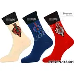 STEVEN Pánské ponožky Steven-118P-001 Barva: XO003-červená, Velikost: 43-46(29-30)