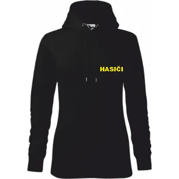 Pánská mikina ON-DESIGN Černá dámská mikina pro hasiče Velikost: XS, Umístění potisku: levé prso, Barva potisku: žlutá
