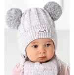 AJS Čepice a šála AJS-44-402 Barva: B-sivá, Velikost: 36-38