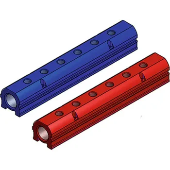 Fitinka Lüdecke Lišta jednostranná 3/4" 4x1/4" červená