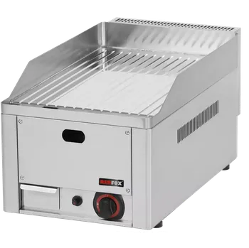 Kuchyňský gril Grilovací deska 32x48 plynová chromovaná rýhovaná stolní | REDFOX - FTRC 30 G - Doprodej