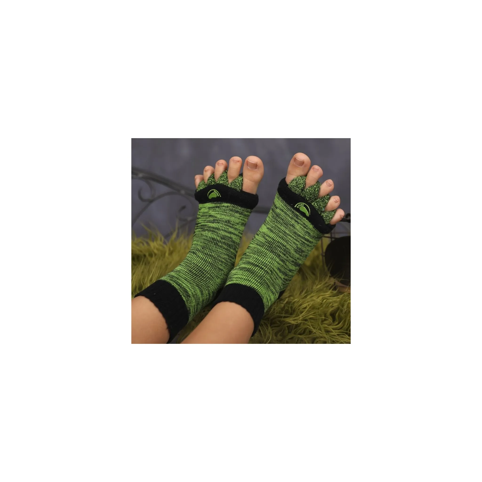 Fotografie 2 -  Happy Feet Adjustační ponožky Green S (35 - 38)