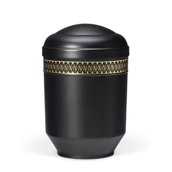 Smuteční dekorace Kovová urna Rhombus - Černá