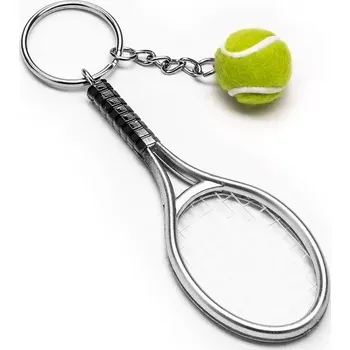 Gadget Přívěsek na klíče pro tenistu – Raketa s výpletem a míček