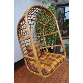 Podsedák Polstr na závěsnou houpačku okrová kostka