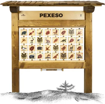 Pexeso Pexeso M U vody - edukační tabule venkovní dřevěná