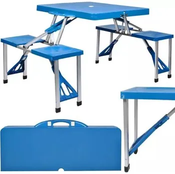 Jídelní set Kempingový skládací jídelní set Trizand 23239 modrý