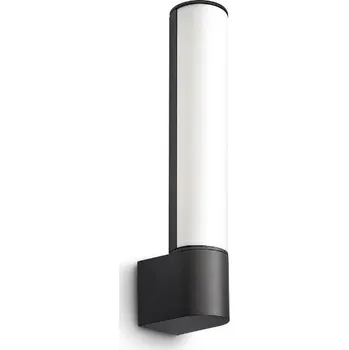 Venkovní osvětlení Prémiové LED venkovní nástěnné svítidlo sloupkové Marseille, černé, teplé světlo 8W