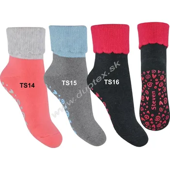 STEVEN Ponožky s ABS Steven-038-14 Barva: TS14-ružováS, Velikost: 32-34(21-22)