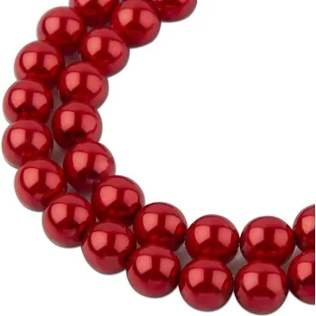 Korálek Manumi české voskové perle 8 mm červené