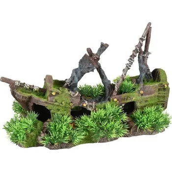 Dekorace do akvária Akvarijní dekorace FLAMINGO - Moza vrak lodi 32x14x21cm