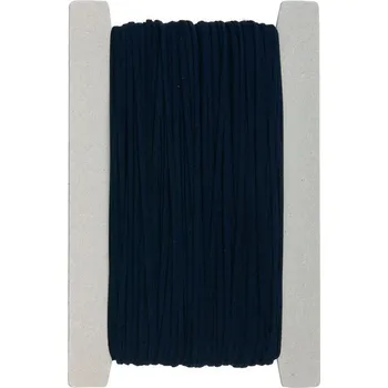 Textilní guma Guma pruženka plochá černá 5 mm - 10 m